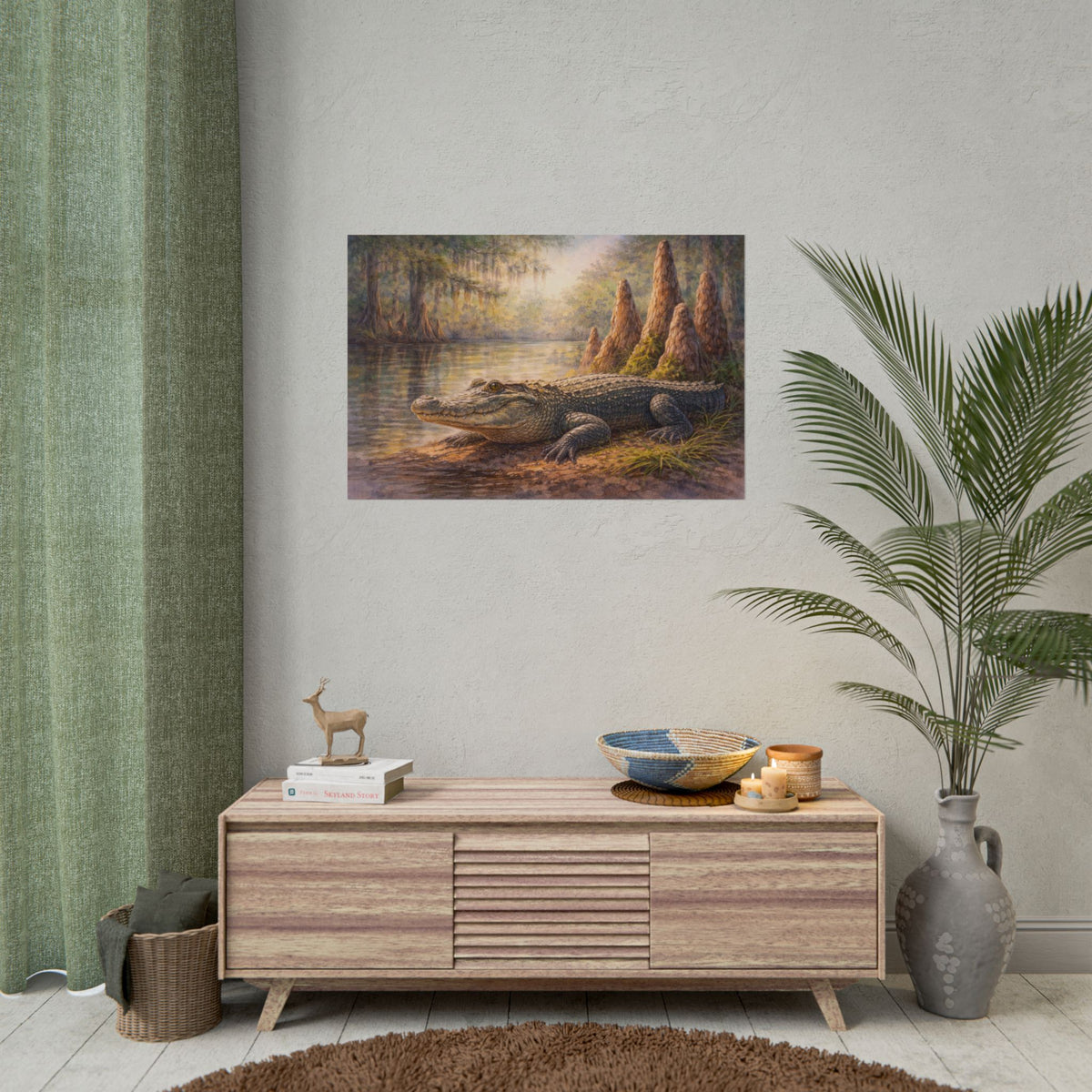 Alligator among Cypress Knees Art