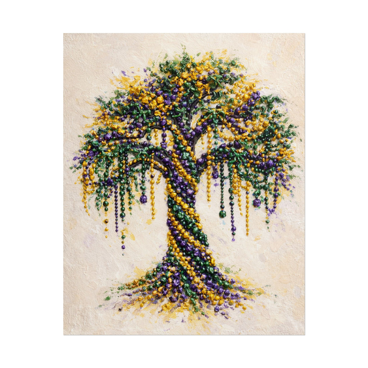 Mardi Gras Bead Tree Wall Art