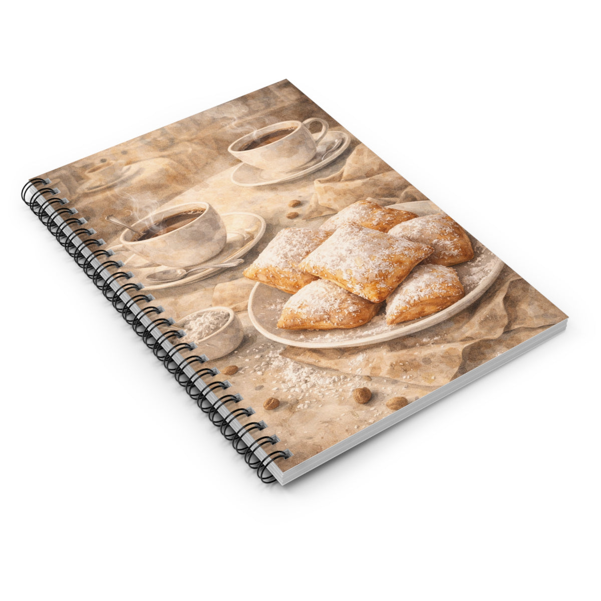 Coffee Beignets Spiral Notebook
