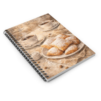 Coffee Beignets Spiral Notebook