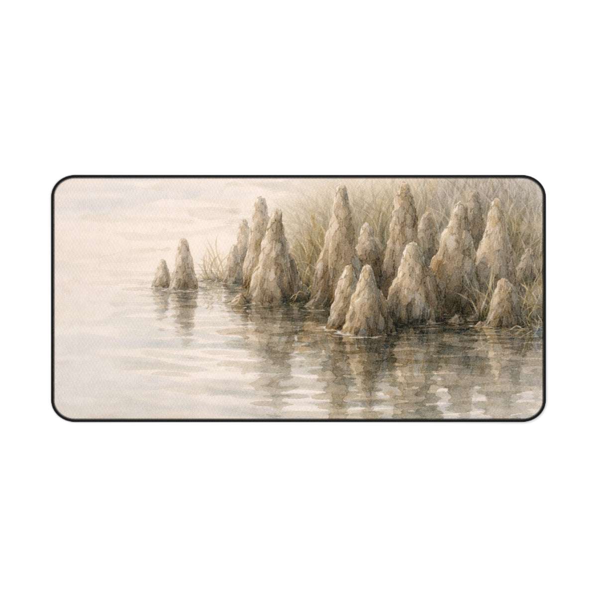 Serene Cypress Knees Desk Mat