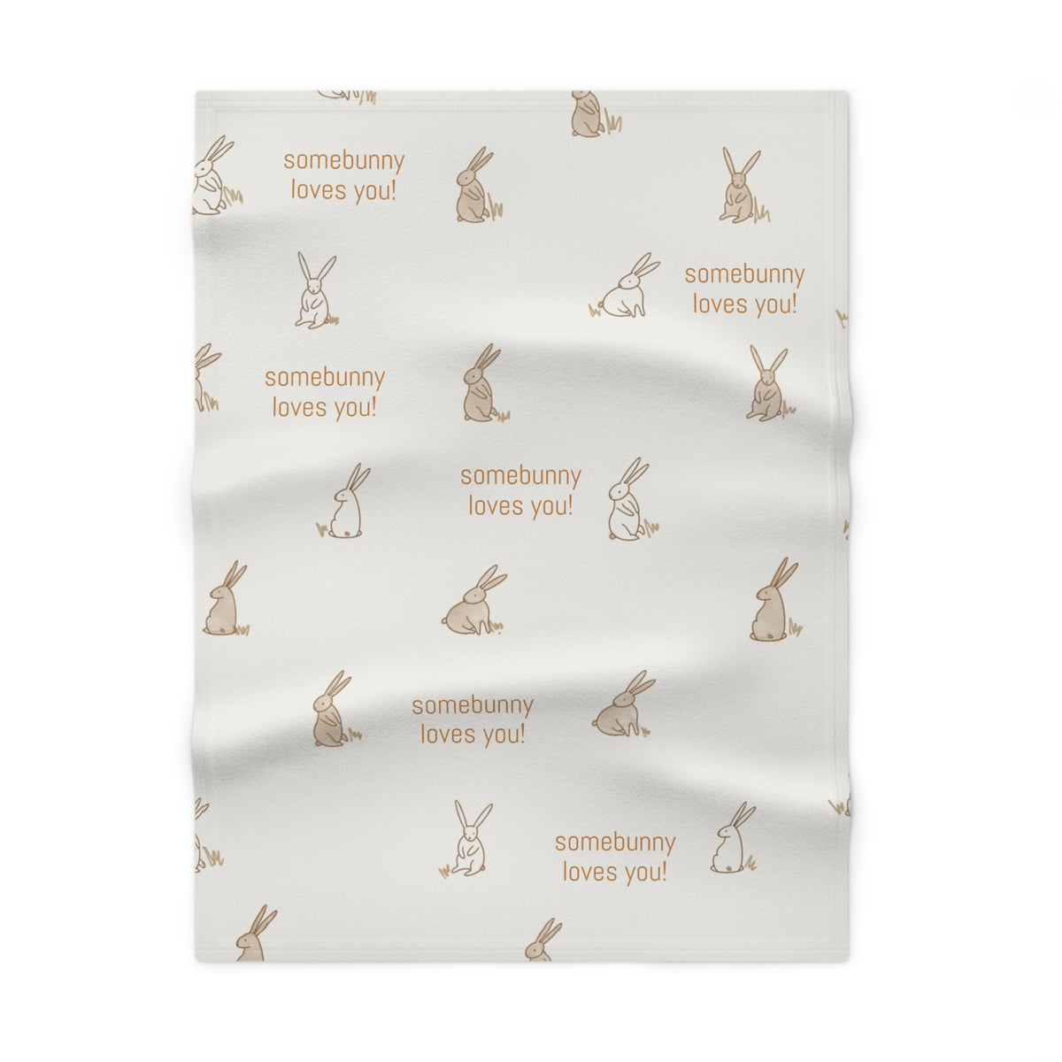 Bunny Fleece Baby Blanket – Soft Nursery Snuggle Throw