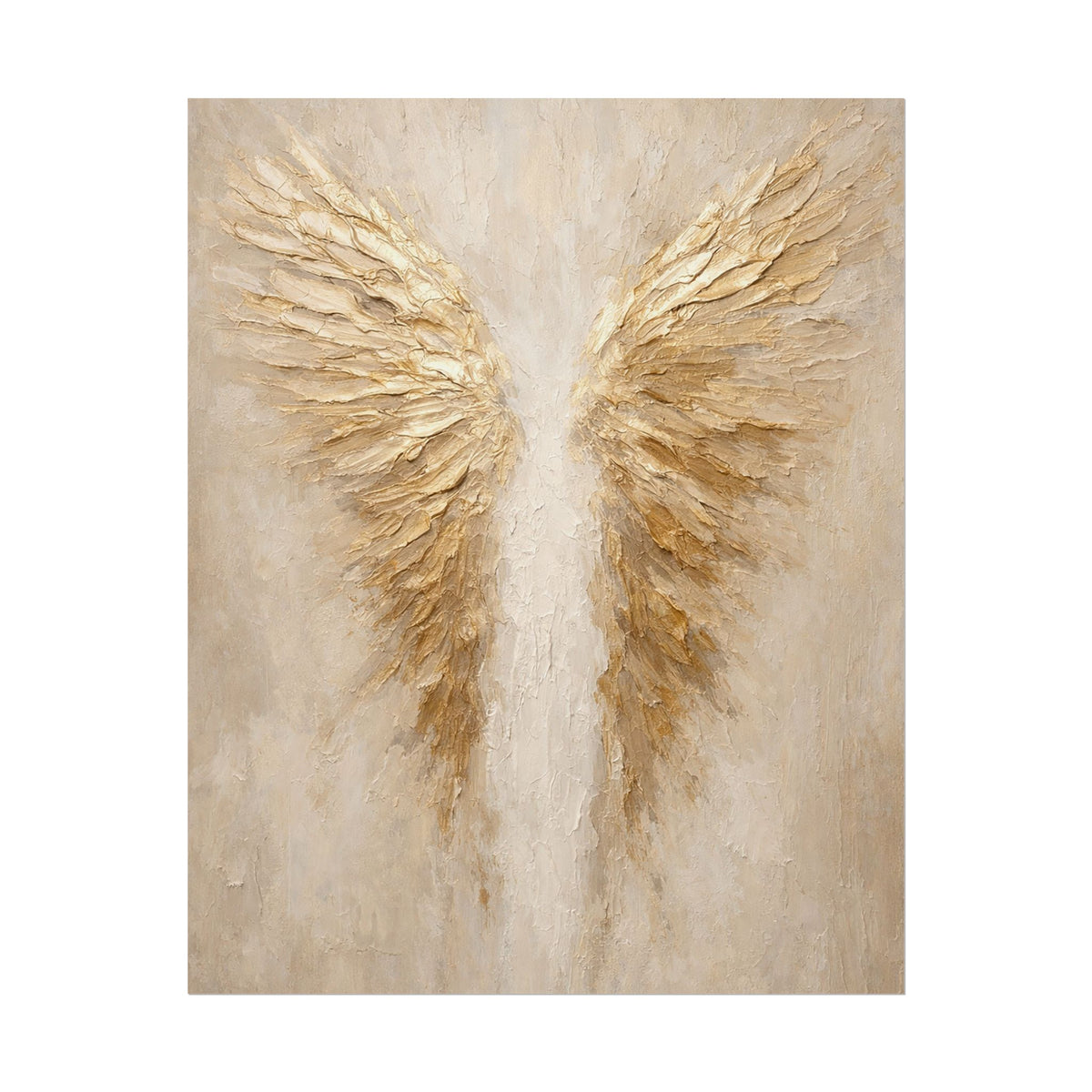 Angel Wings Gold Feather Poster