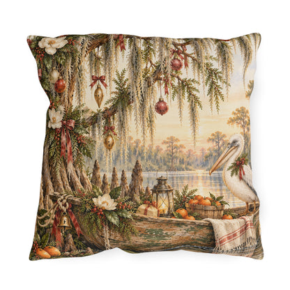 Christmas on the Bayou Holiday Pillow — Southern Bayou Christmas Decor