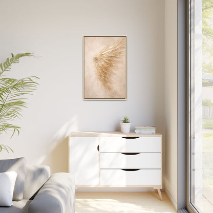 Abstract Angel Wing Framed Canvas Wall Art