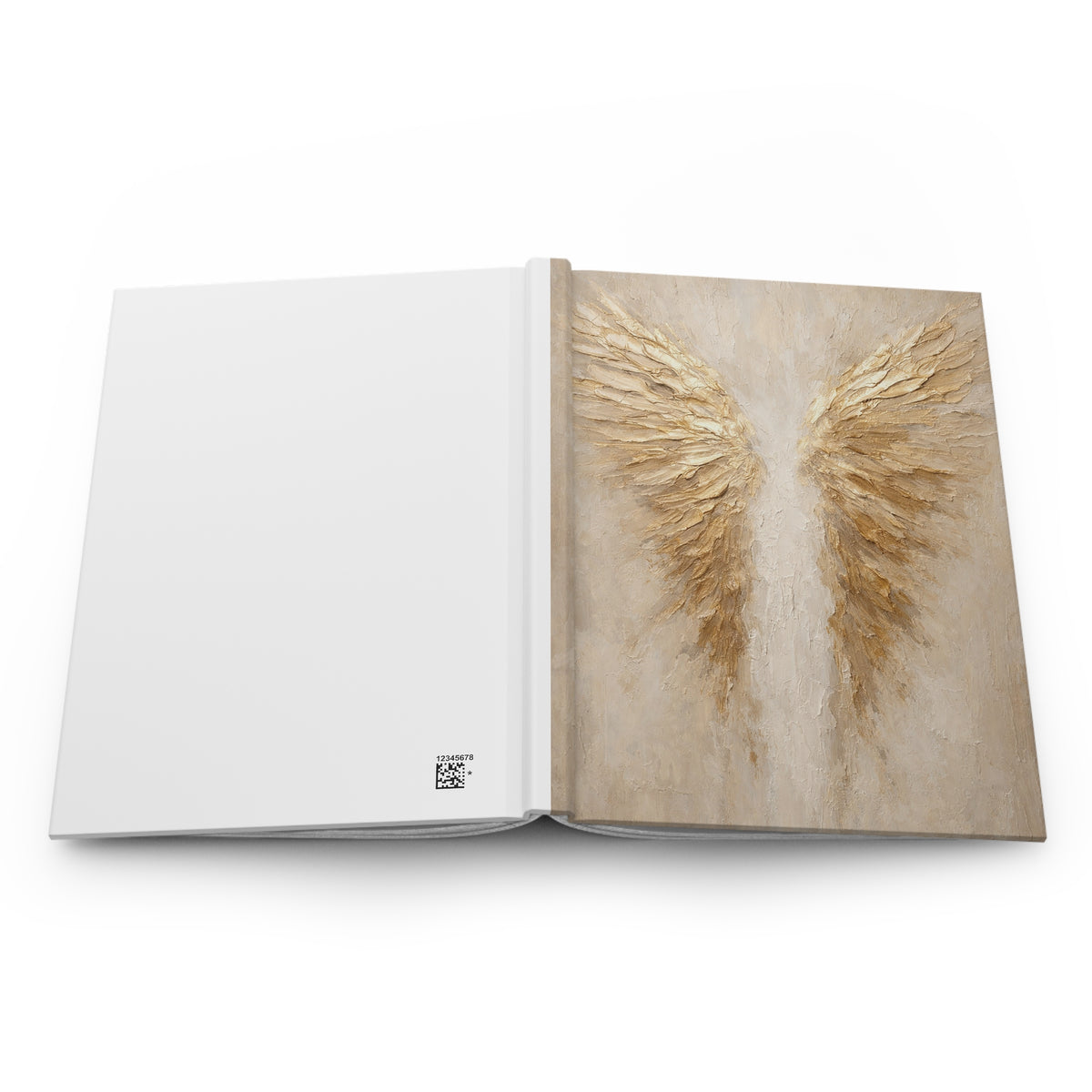 Gold Angel Wings Hardcover Journal