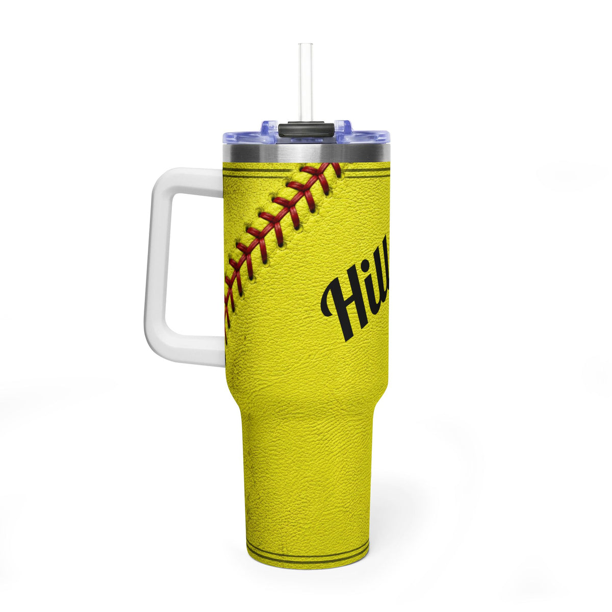 Personalized Softball Tumbler – 40 oz Name &amp; Number Travel Cup