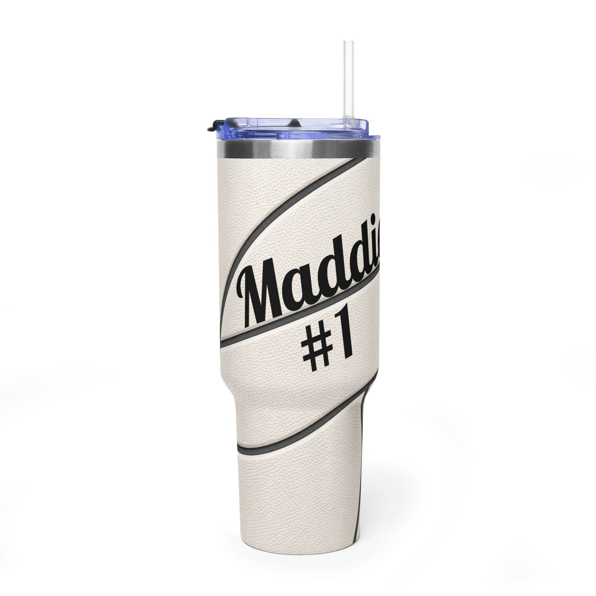 Personalized Volleyball Tumbler – 40 oz Name &amp; Number Travel Cup