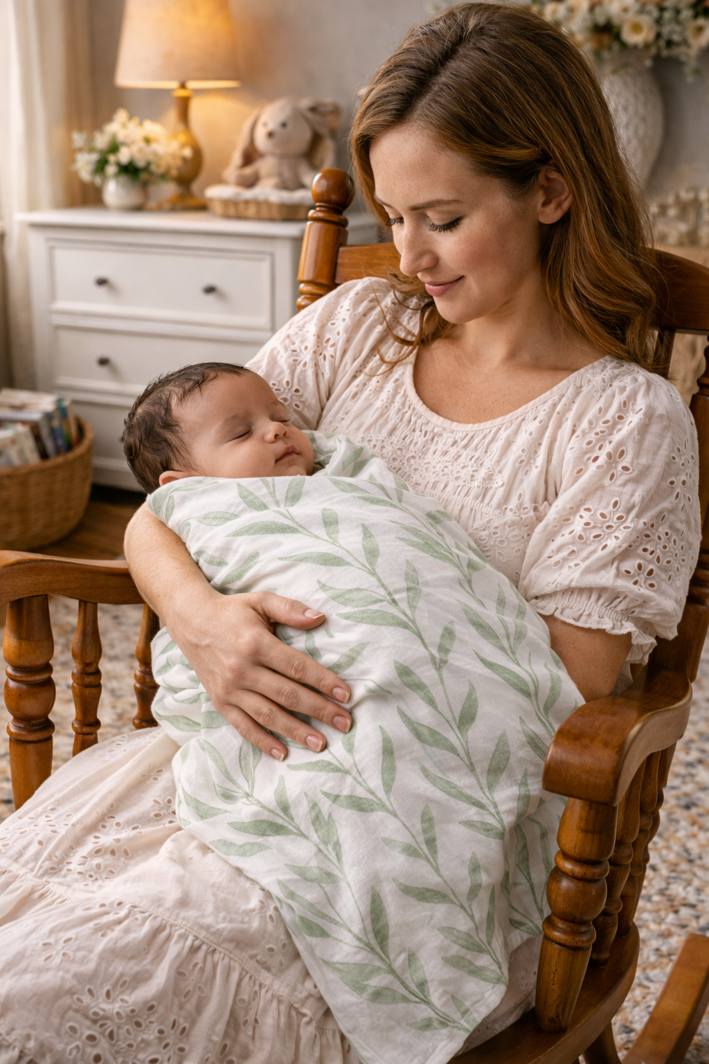 Green Leaf Baby Swaddle