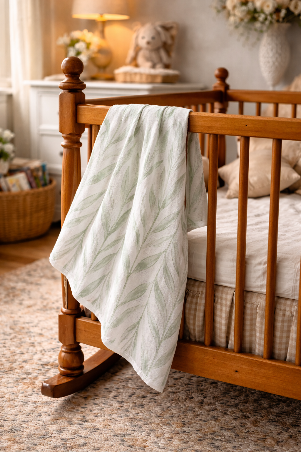 Green Leaf Baby Swaddle