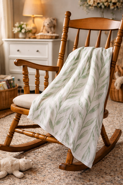 Green Leaf Baby Swaddle