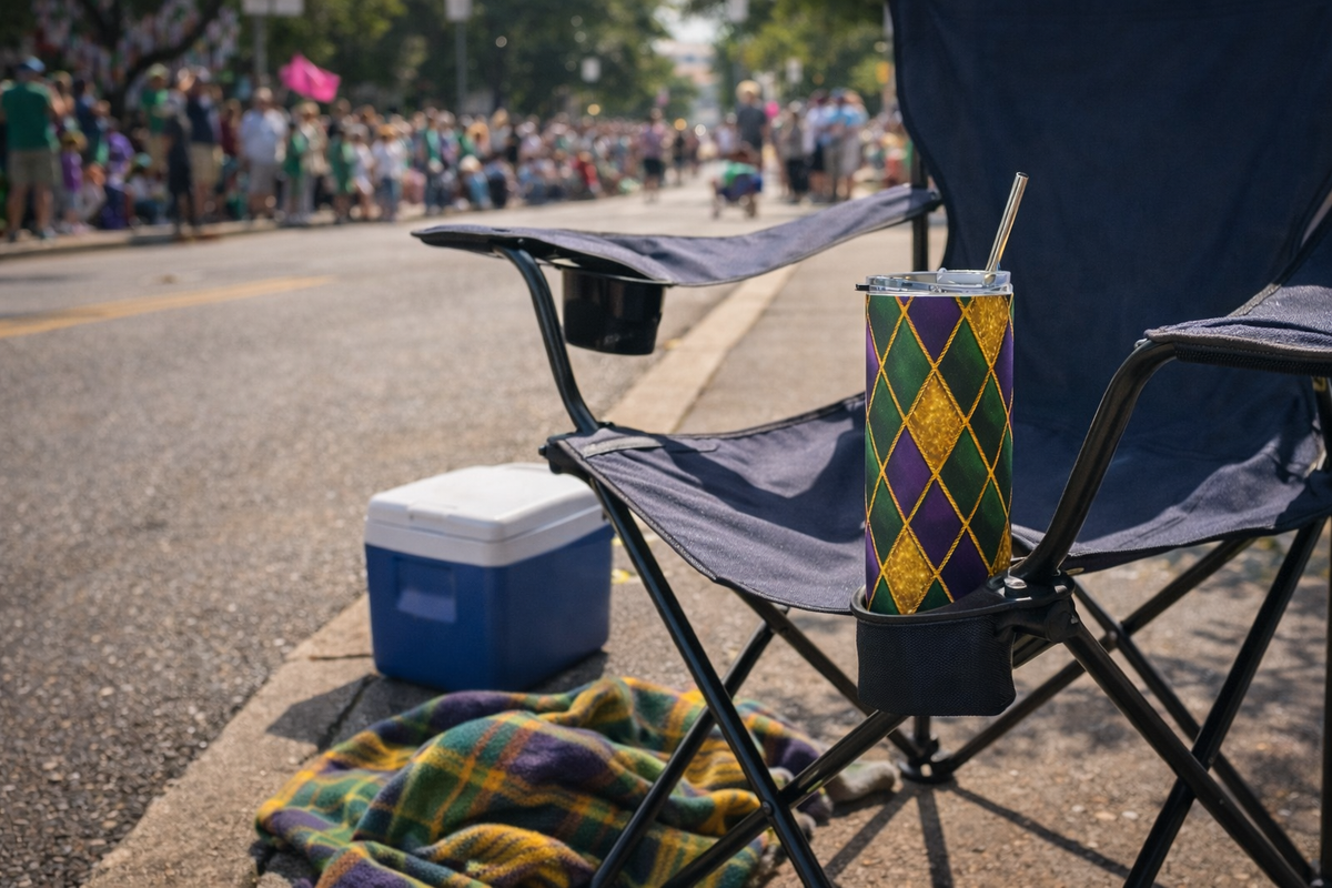 Mardi Gras Diamond 20oz Tumbler