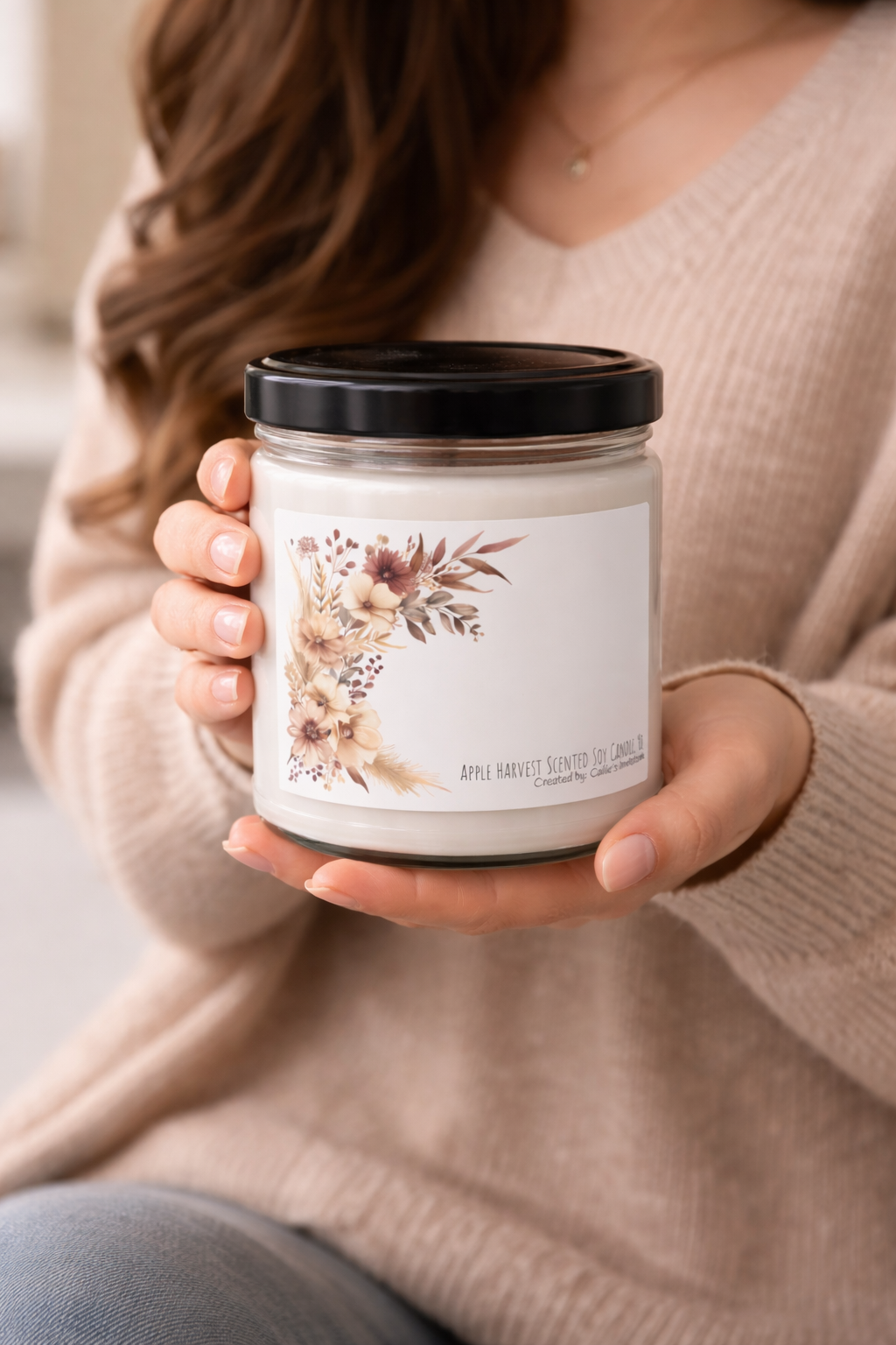 Soy Candle — Autumn Floral Scented 9oz