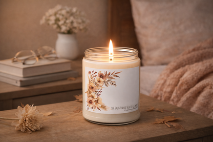 Soy Candle — Autumn Floral Scented 9oz