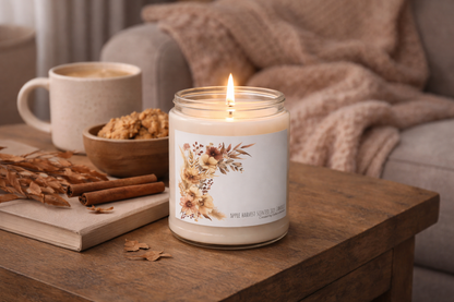 Soy Candle — Autumn Floral Scented 9oz