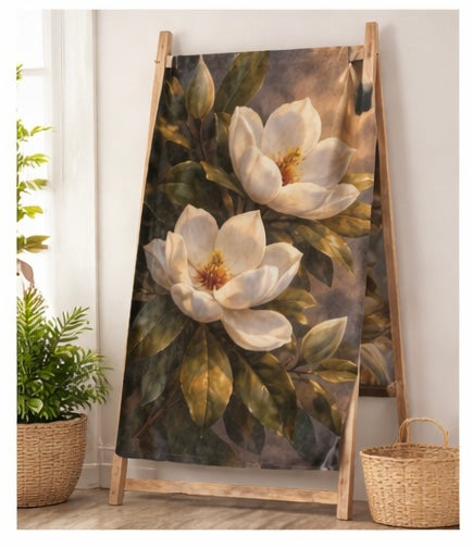 Magnolia Blossom Minky Blanket