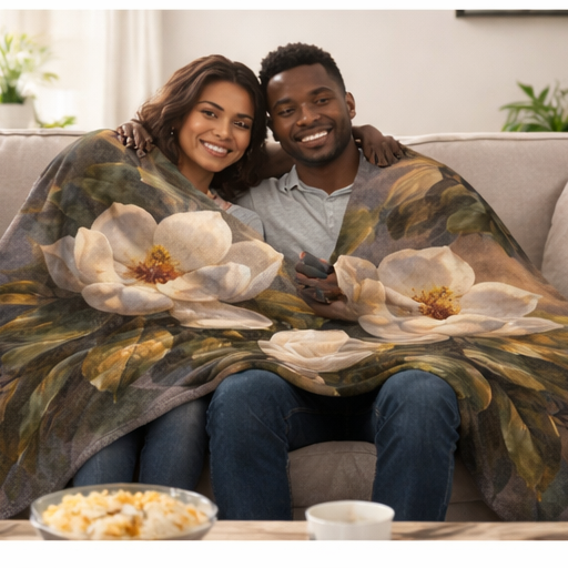 Magnolia Blossom Minky Blanket