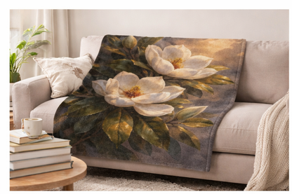 Magnolia Blossom Minky Blanket