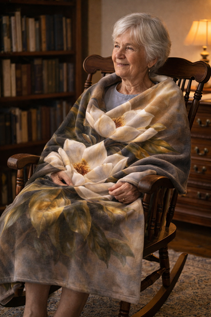 Magnolia Blossom Minky Blanket