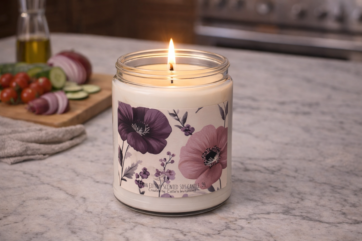 Floral Scented Soy Candle – Aromatherapy Relaxation Candle