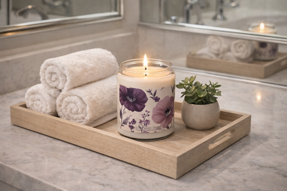 Floral Scented Soy Candle – Aromatherapy Relaxation Candle