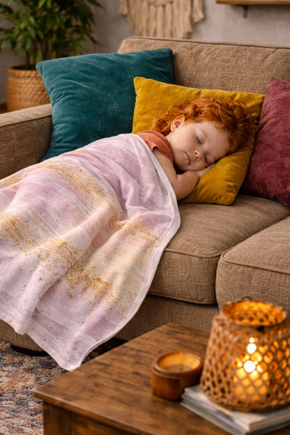 Meadow Ribbons Baby Fleece Blanket – Pastel Nursery Throw