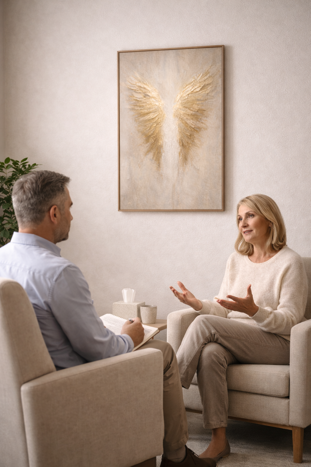Angel Wings Gold Feather Poster