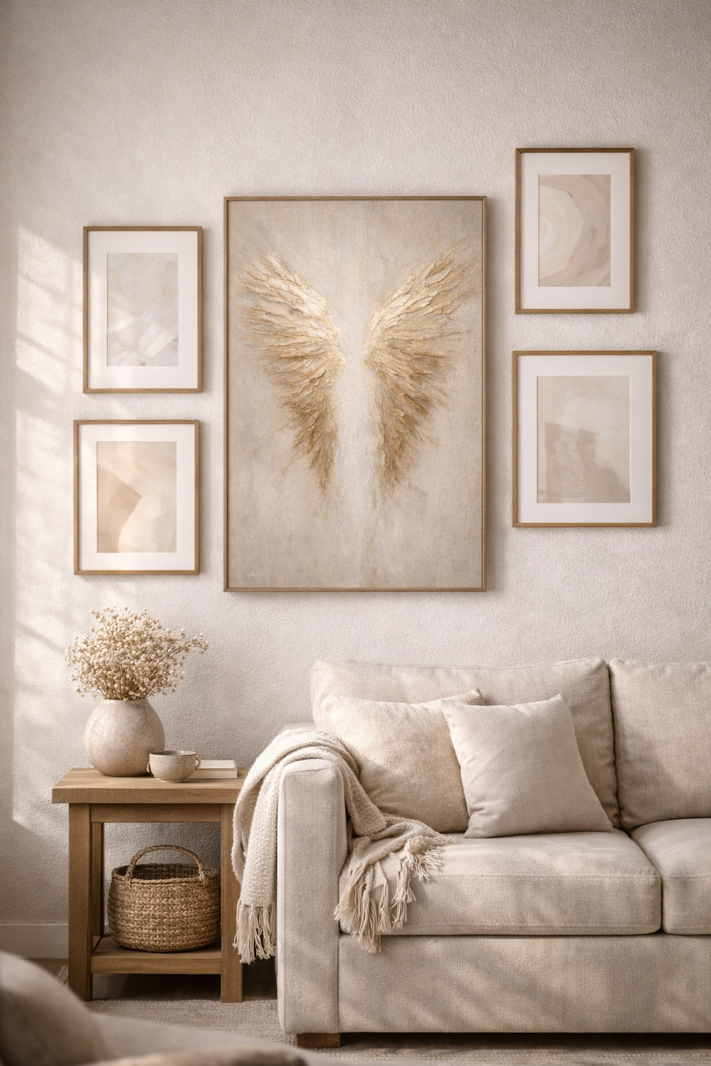 Angel Wings Gold Feather Poster