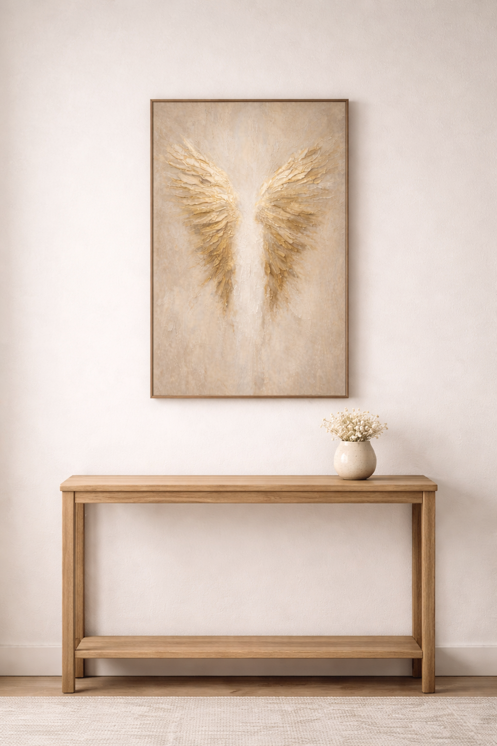Angel Wings Gold Feather Poster