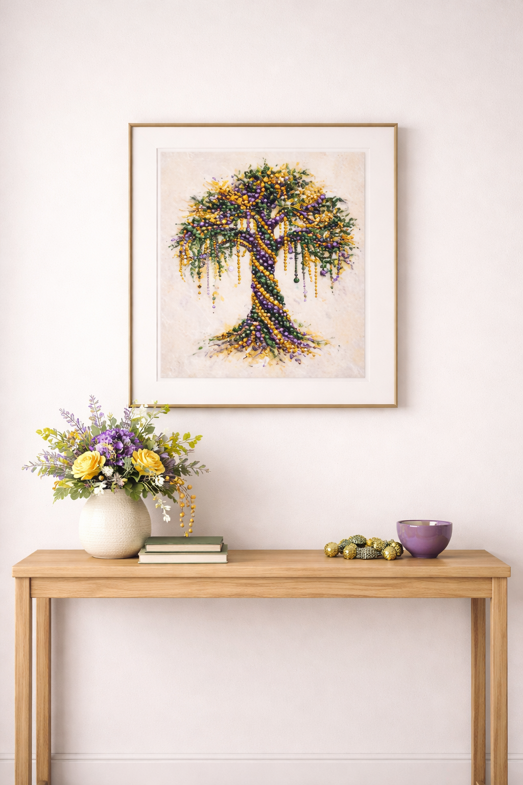 Mardi Gras Bead Tree Wall Art
