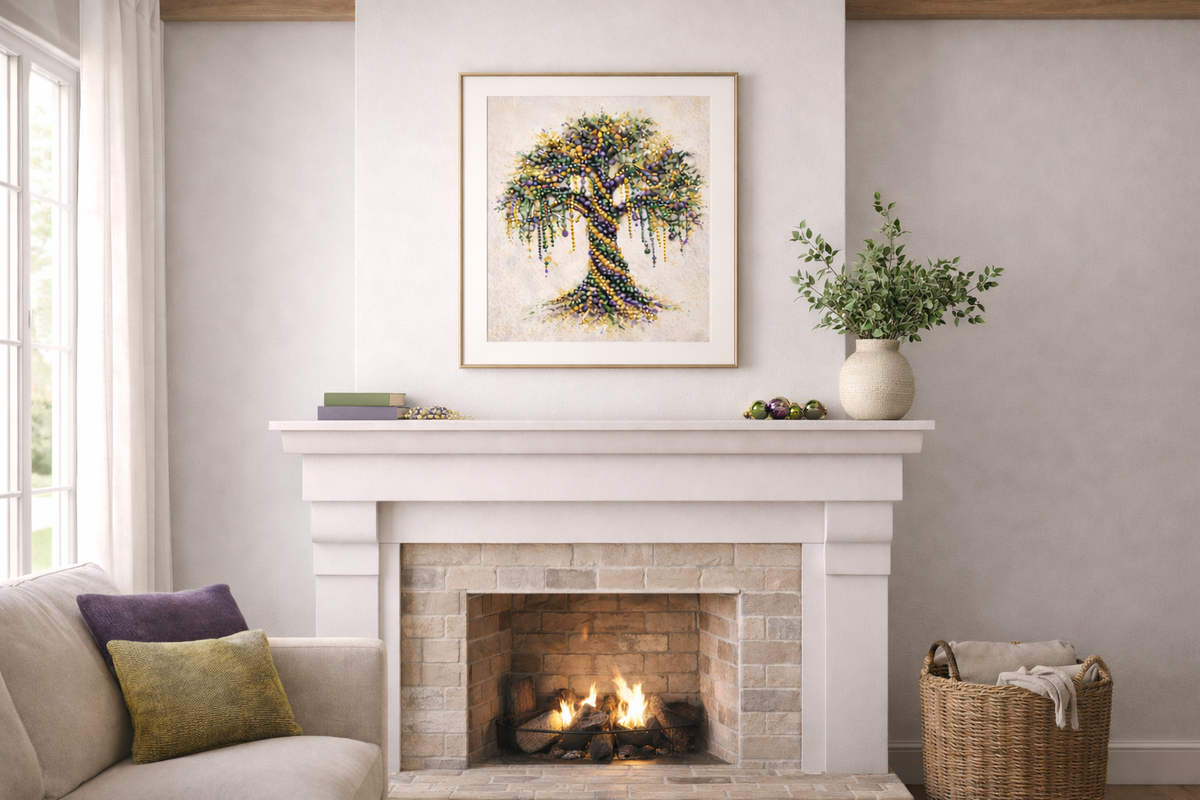 Mardi Gras Bead Tree Wall Art