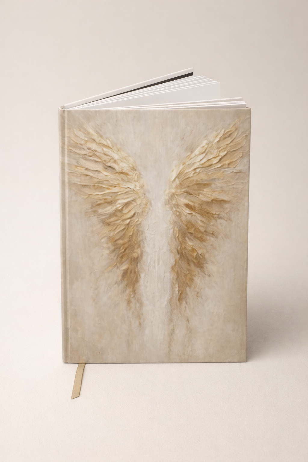 Gold Angel Wings Hardcover Journal