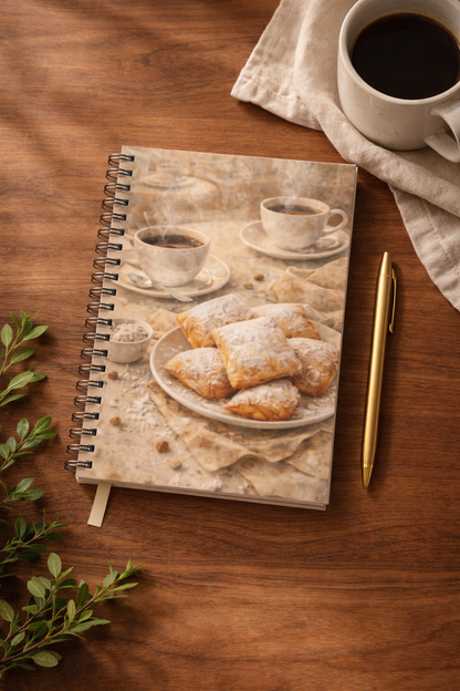 Coffee Beignets Spiral Notebook