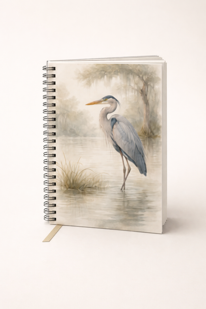 Heron Watercolor Spiral Notebook