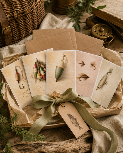 Fishing Lures Greeting Cards (5-Pack)
