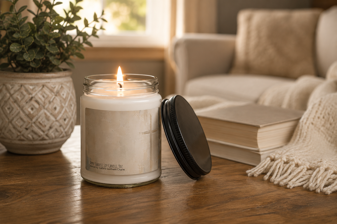 Soy Candle 9oz — Subtle Cross Faith Scented Candle (Inspirational Home Gift)