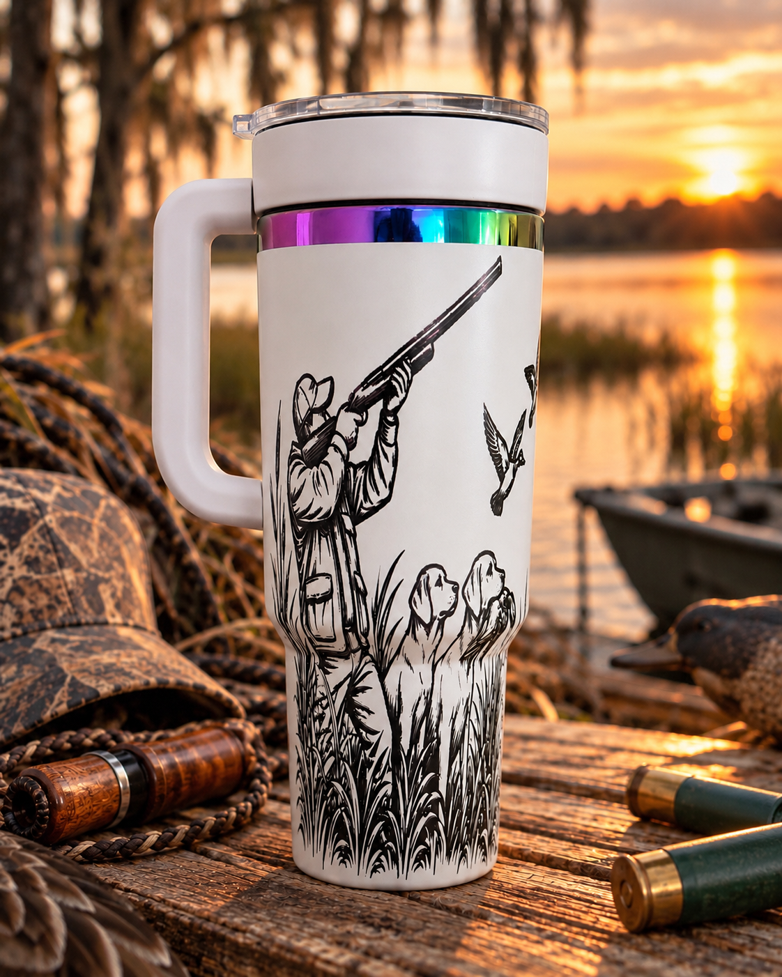 Duck Hunting Tumbler – Engraved 40 oz Waterfowl Travel Cup