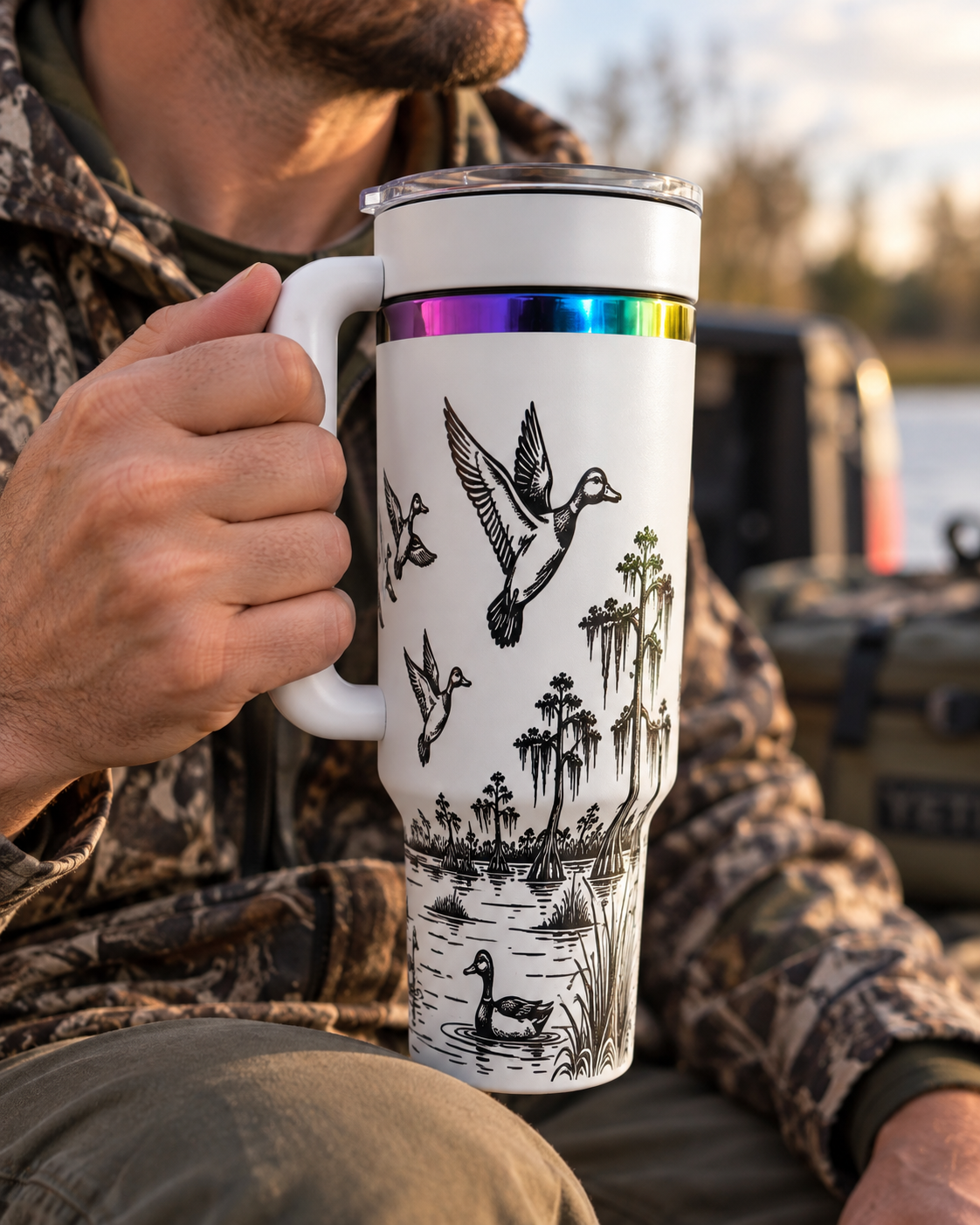 Duck Hunting Tumbler – Engraved 40 oz Waterfowl Travel Cup