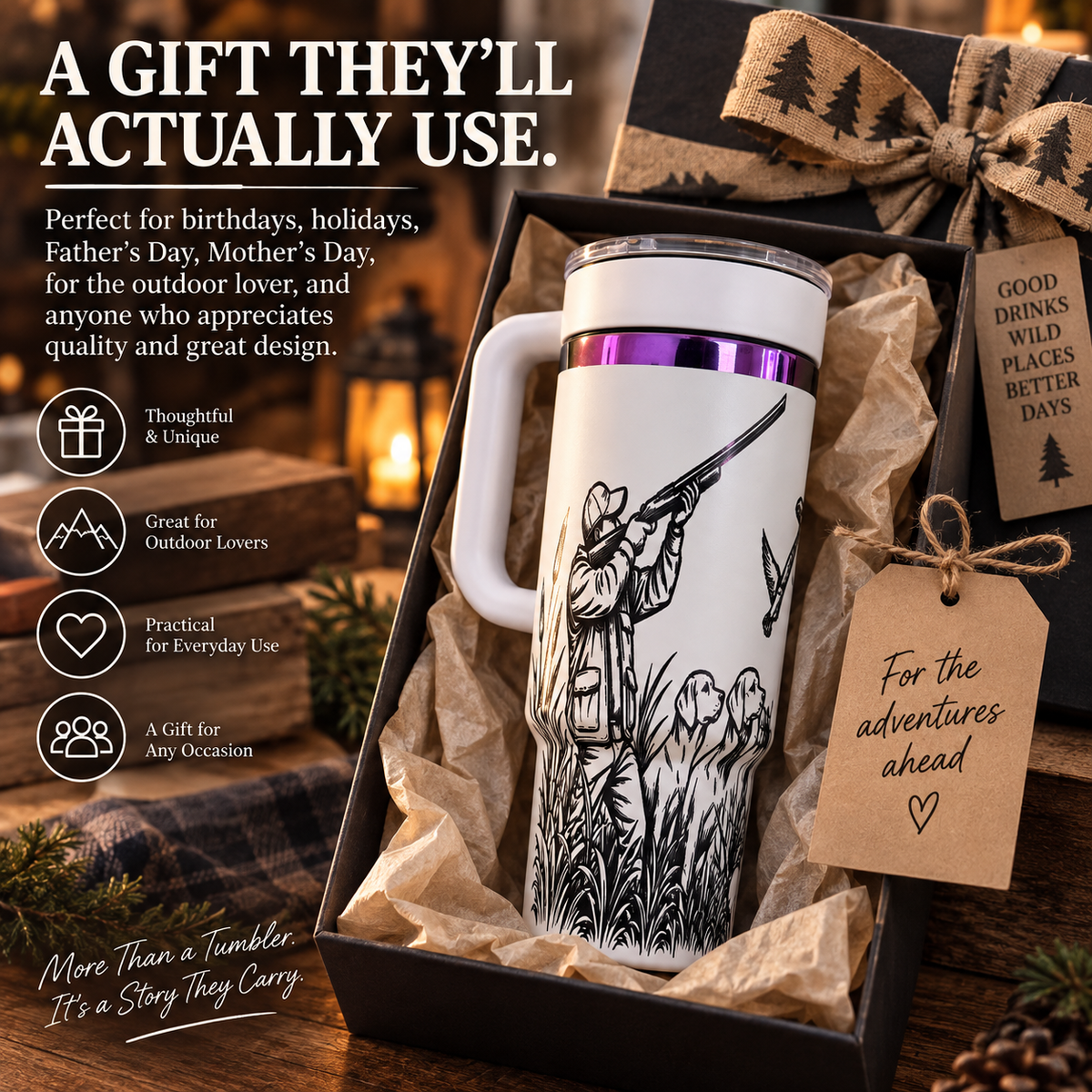 Duck Hunting Tumbler – Engraved 40 oz Waterfowl Travel Cup