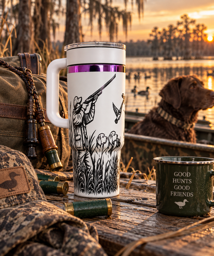 Duck Hunting Tumbler – Engraved 40 oz Waterfowl Travel Cup