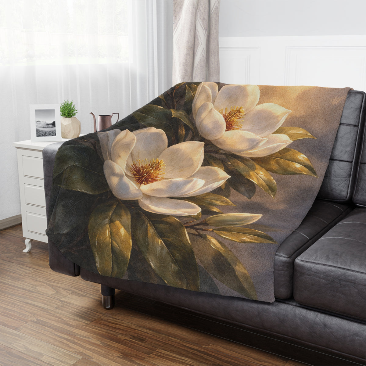 Magnolia Blossom Minky Blanket