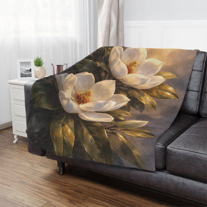 Magnolia Blossom Minky Blanket