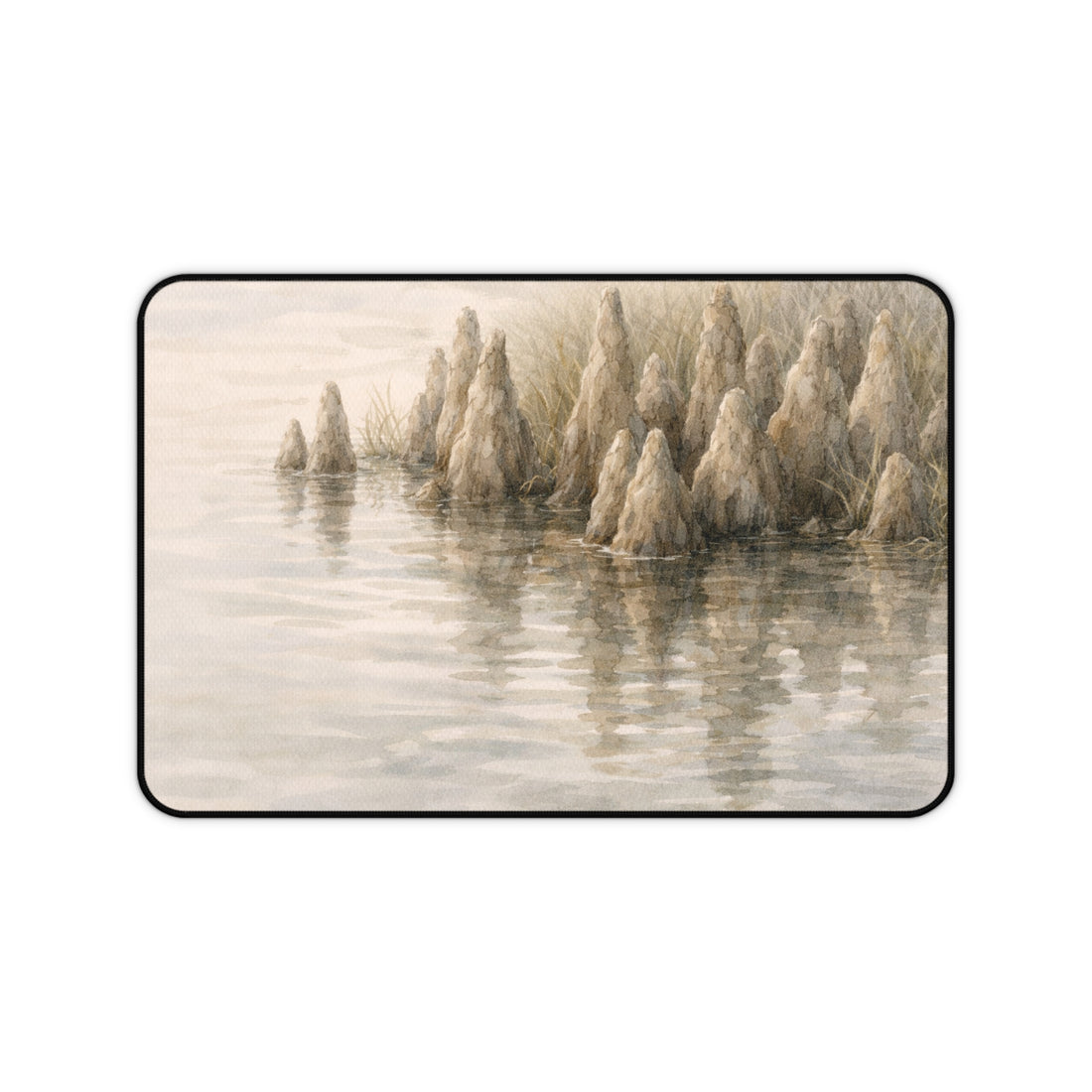 Serene Cypress Knees Desk Mat