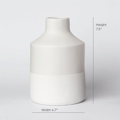 Two-Tone Ceramic Vase | Modern Neutral Home Decor