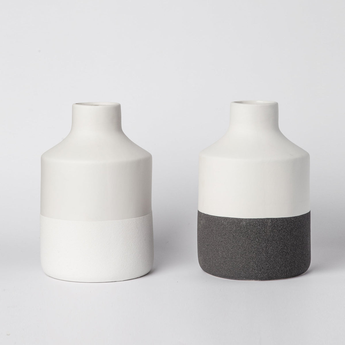 Two-Tone Ceramic Vase | Modern Neutral Home Decor