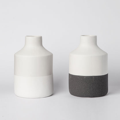 Two-Tone Ceramic Vase | Modern Neutral Home Decor