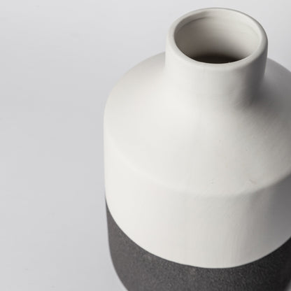 Two-Tone Ceramic Vase | Modern Neutral Home Decor