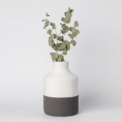 Two-Tone Ceramic Vase | Modern Neutral Home Decor