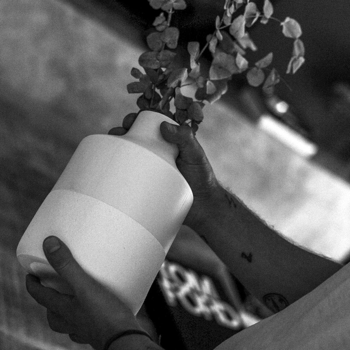 Two-Tone Ceramic Vase | Modern Neutral Home Decor