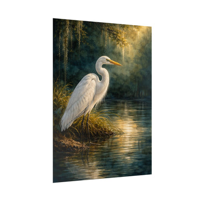 Southern Bayou Egret Wall Art